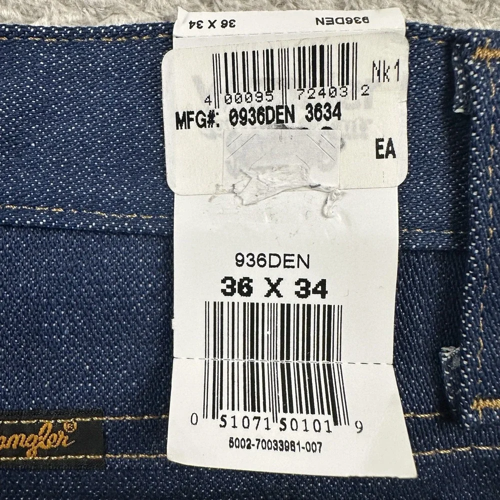 Wrangler 936 Cowboy Cut Rigid Men's‎ 36x34 Slim Fit Jeans Work Wear western